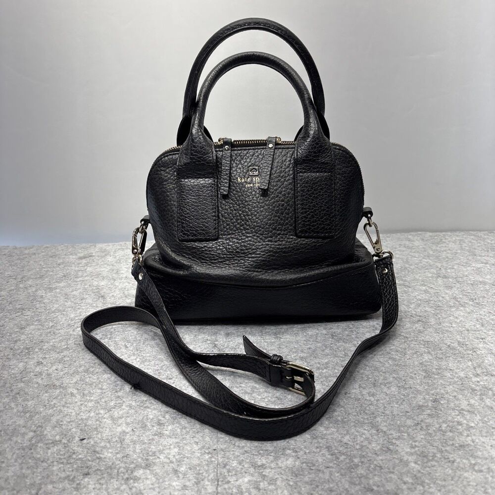 Kate Spade Southport Avenue Jenny Satchel Crossbody Black Leather Medium Classic